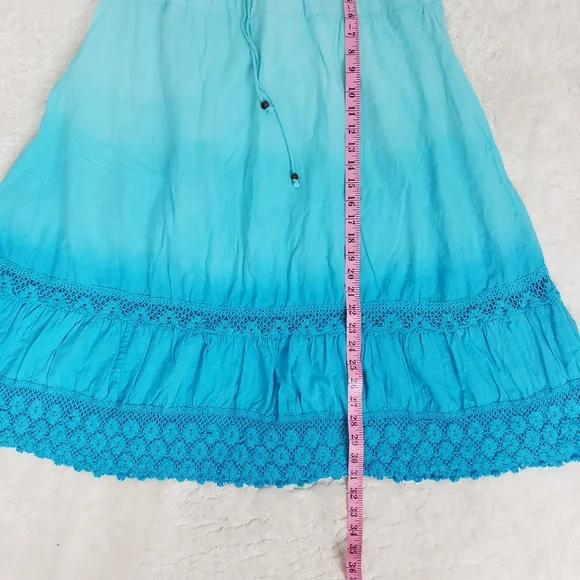 Ombre Bobbie Brooks Aqua Blue Skirt - Picture 7 of 7